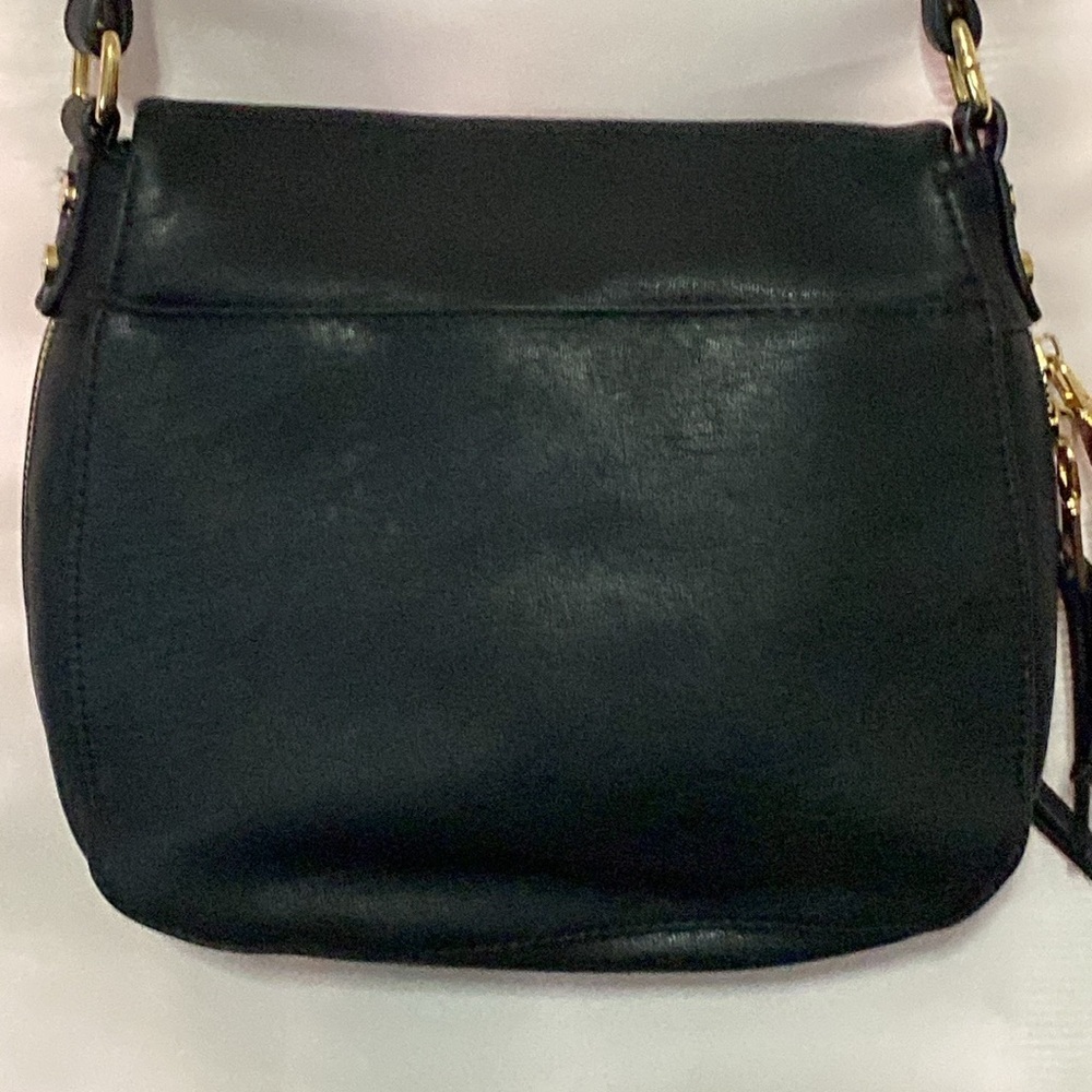 ANTIK KRAFT Elegant Black Crossbody Bag ZIP AROUND ADJ STRAP GOLD HARDWEAR CLEAN - Picture 11 of 16